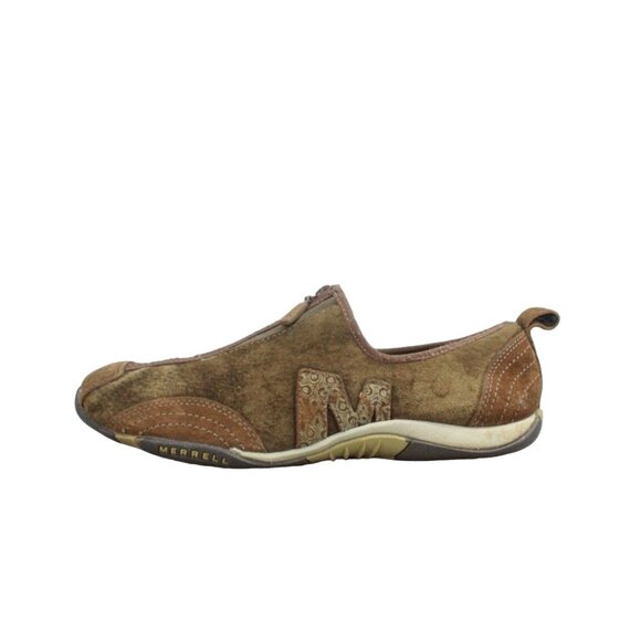 Merrell Shoes - Merrell Barrado Brown Suede Leather Slip on Performance Sneakers US 8.5